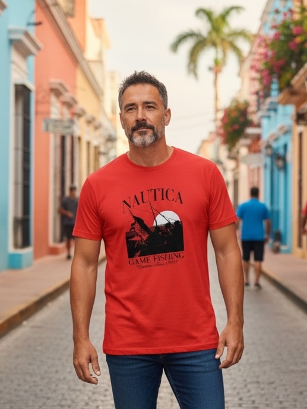 Nautica Red Short Sleeve Graphic Crew Tee 2xl